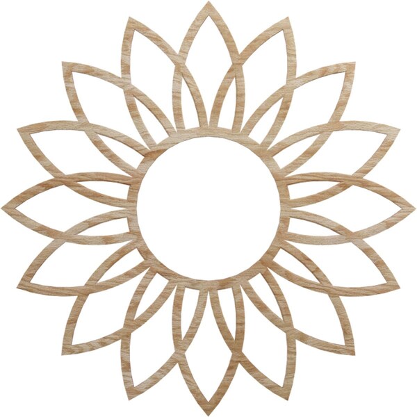 Ekena Millwork Daisy Wood Fretwork Pierced Ceiling Medallion, Red Oak, 22"OD x 7 5/8"ID x 1/4"T CMWP22X22X0250DARO - main